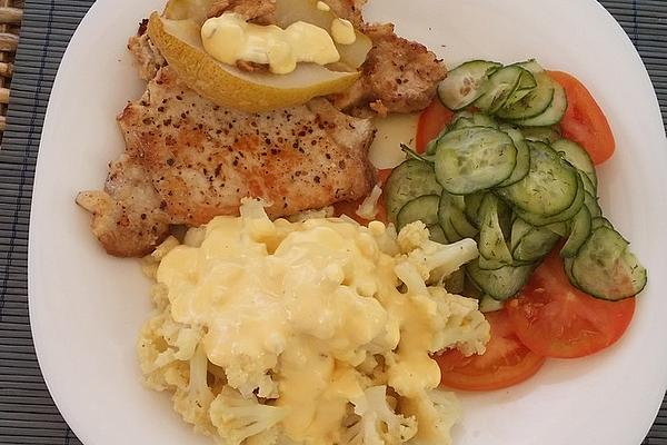 Holiday Feast with Cauliflower, Cucumber Salad and Steak