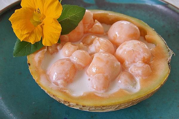 Honeydew Melon with Coconut Milk