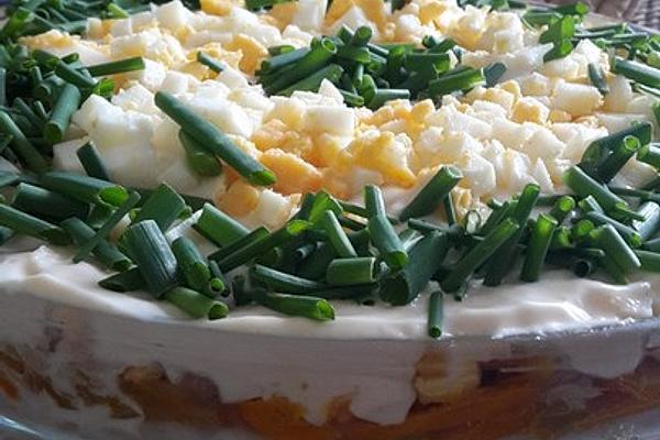 Japanese Style Layered Salad with Tuna