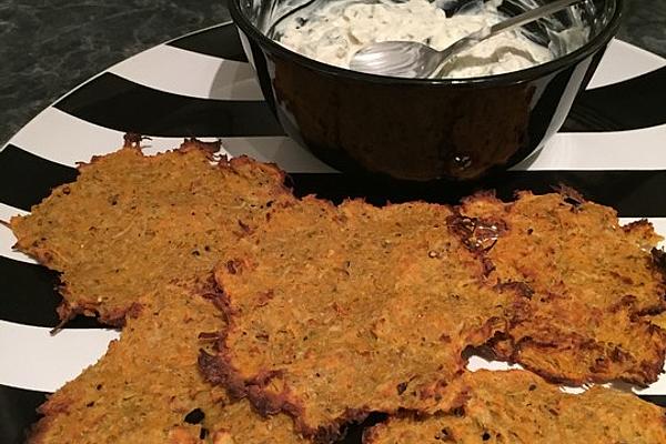 Jerusalem Artichoke and Carrot Pancakes