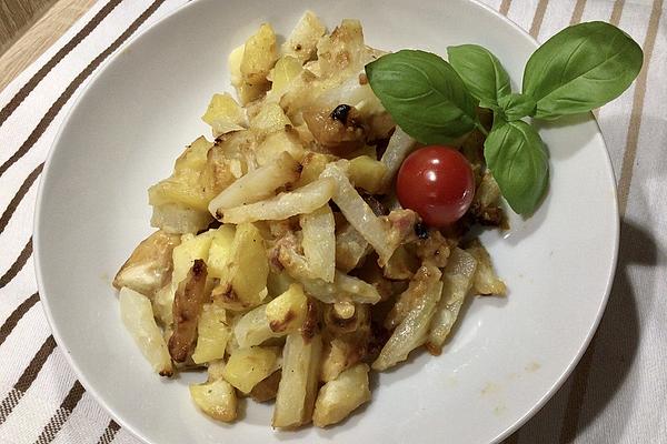 Kohlrabi Casserole with Chicken Breast