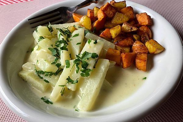 Kohlrabi in Lemon Sauce