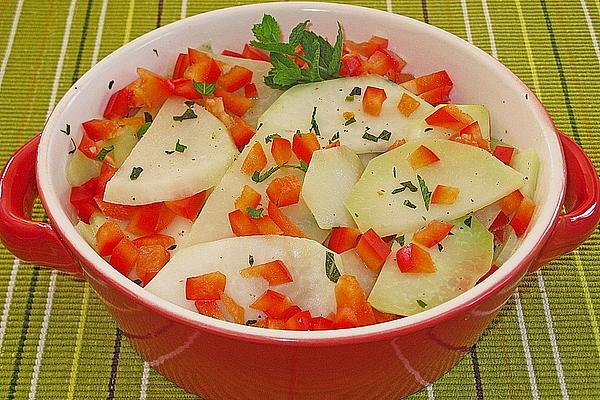 Kohlrabi in Lemony Mint Sauce