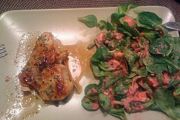 Lamb`s Lettuce with Beetroot Dressing