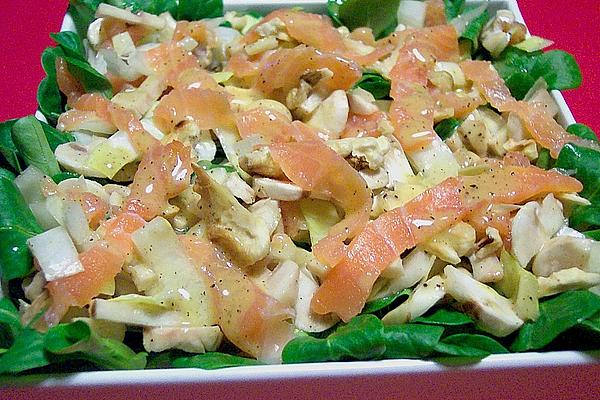 Lamb`s Lettuce with Smoked Salmon
