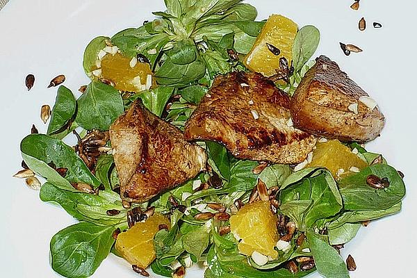 Lamb`s Lettuce with Turkey Breast Fillet and Orange Vinaigrette