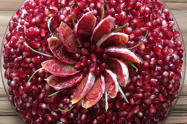 Layered Salad with Pomegranate