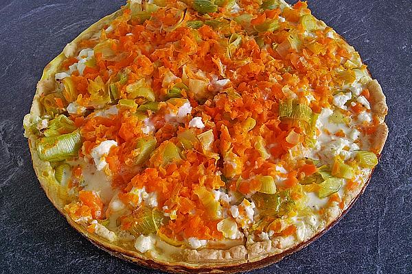 Leek Cake with Sheep Cheese