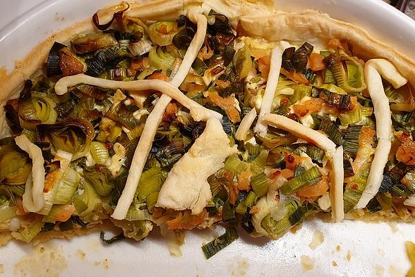 Leek Quiche with Salmon