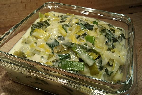 Leek Vegetables with Cream
