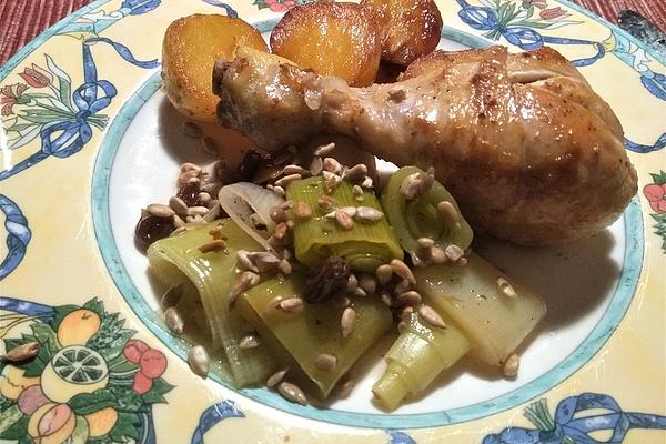 Leek Vegetables with Raisins