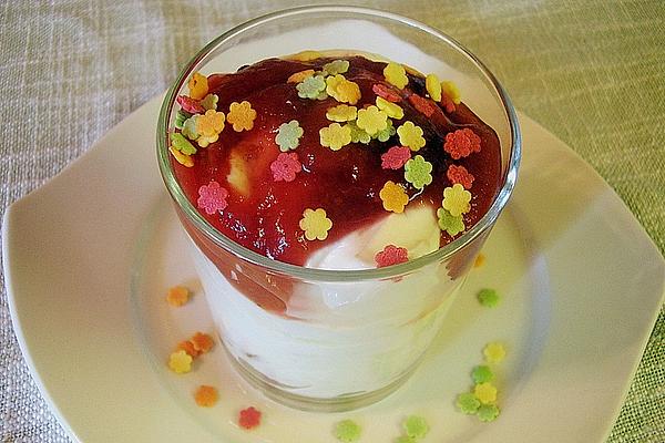 Lemon Cream with Berry Jam
