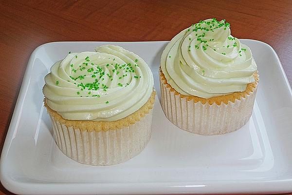 Lemon Cupcakes with Woodruff Cream Cheese Cream