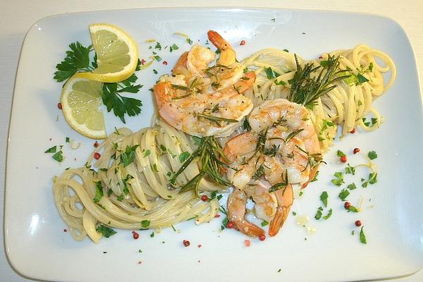 Lemon Spaghetti with Herb Prawns