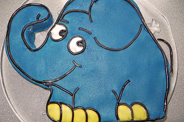 Letta`s Little Blue Elephant – Motif Cake
