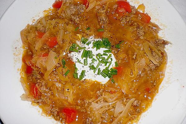 Light Sauerkraut Soup, Hungarian Style