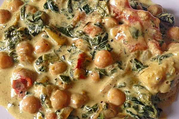 Low-calorie Spinach Dish with Ham