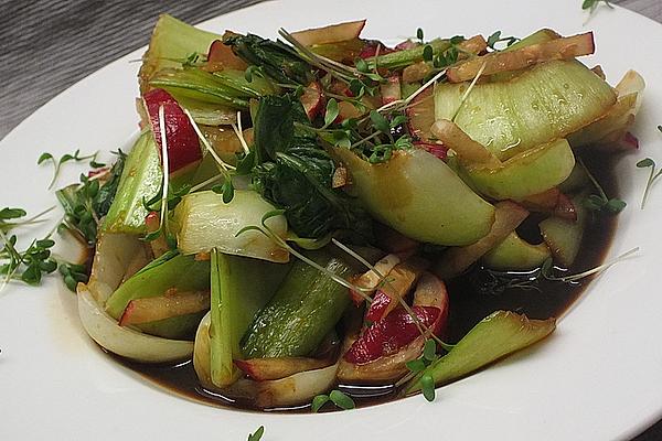 Lukewarm Pak Choi and Radish Salad
