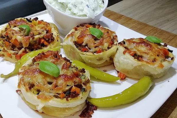 Mediterranean Minced Meat Puff Pastry Snails