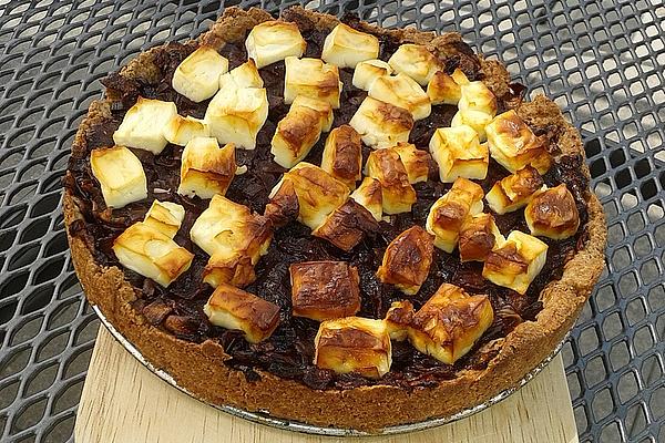 Mediterranean Onion and Eggplant Quiche