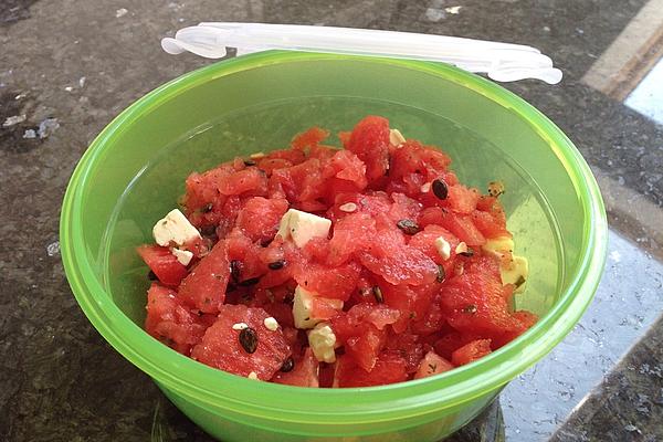 Melon and Feta Salad with Spring Onions