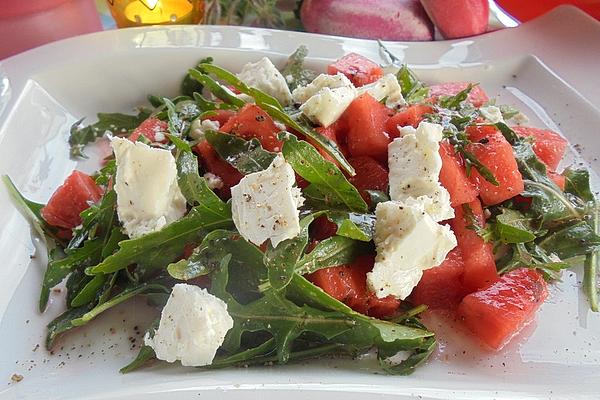 Melon Salad with Rocket and Feta