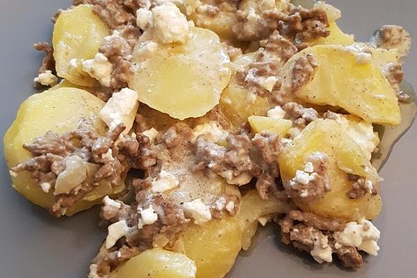 Mince Feta Potato Casserole