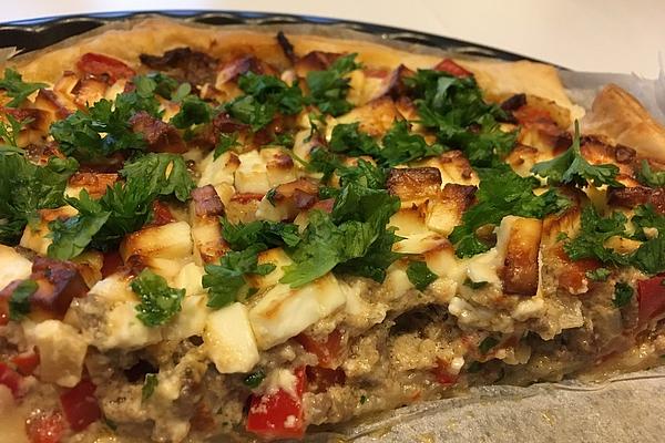 Minced Meat Feta Quiche