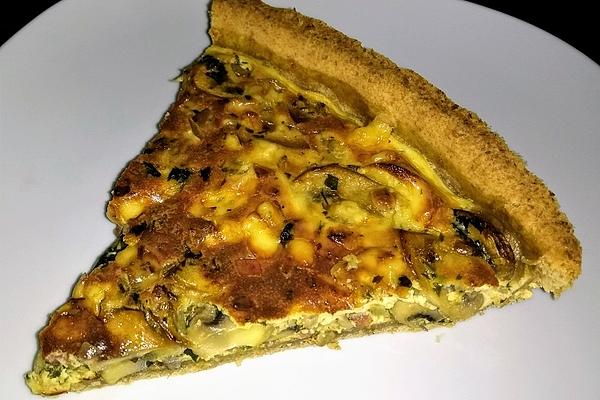 Mushroom Cake with Bacon and Cheese