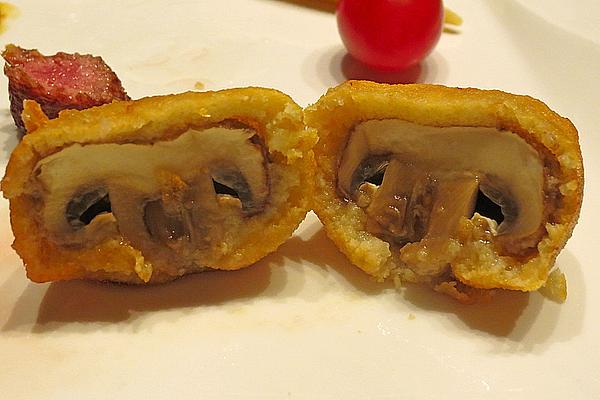 Mushrooms in Beer Batter with Garlic Sauce