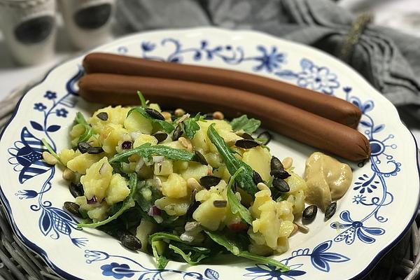 My Favorite Potato Salad with Rocket, Apples and Seeds