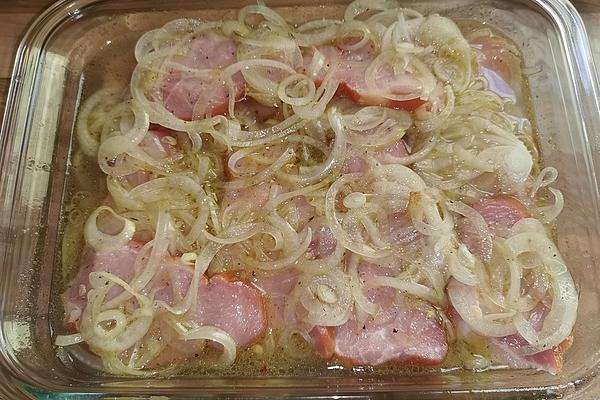 Onion Meat from Smoked Pork Chops