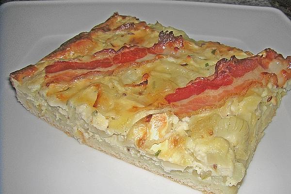 Onion Pie with Camembert and Bacon