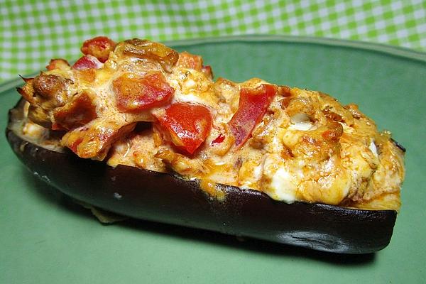 Oriental Stuffed Aubergines from Grill