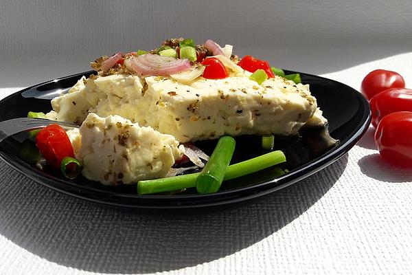 Oven Feta with Oregano Marjoram Marinade