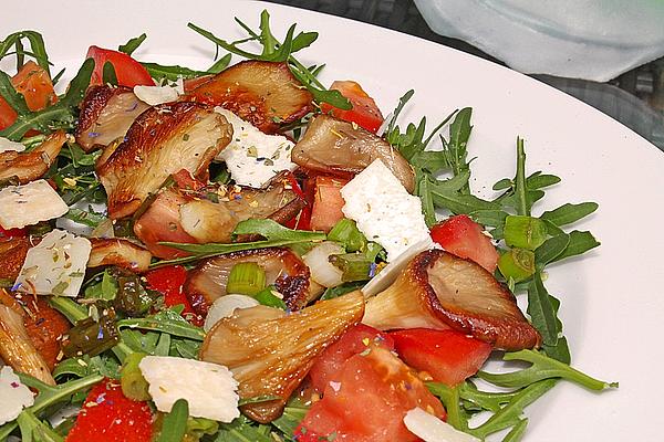 Oyster Mushrooms with Rocket