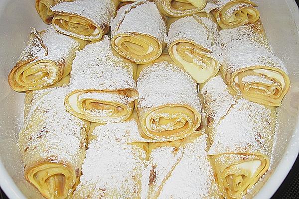 Pancake Casserole with Cottage Cheese and Peaches