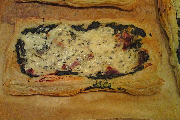 Parma Ham and Spinach on Puff Pastry