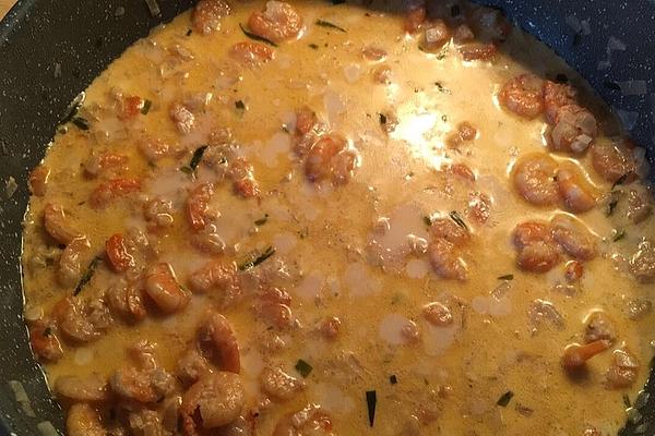 Pasta with Shrimp Cream Sauce