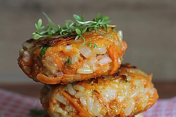 Patties with Rice and Carrot Pomace