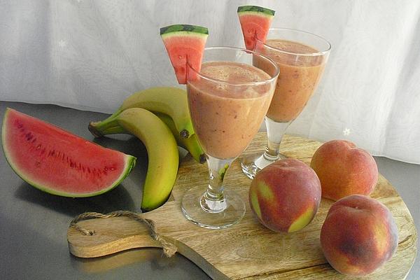 Peach, Banana and Melon Smoothie
