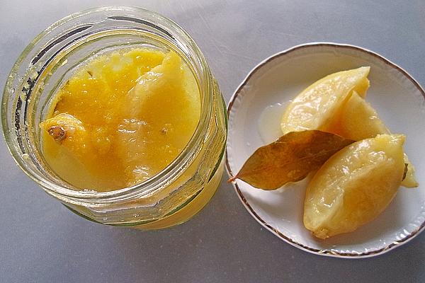 Pickled Salt Lemons with Bay Leaves