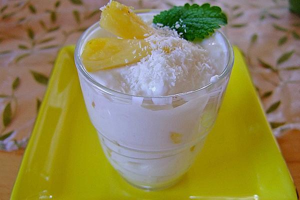 Pineapple Quark Dessert with Rum