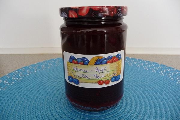 Plum, Apple and Blackberry Jam