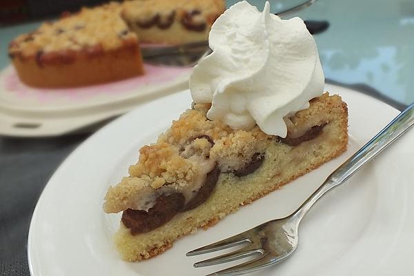 Plum Cake with Batter and Crumble