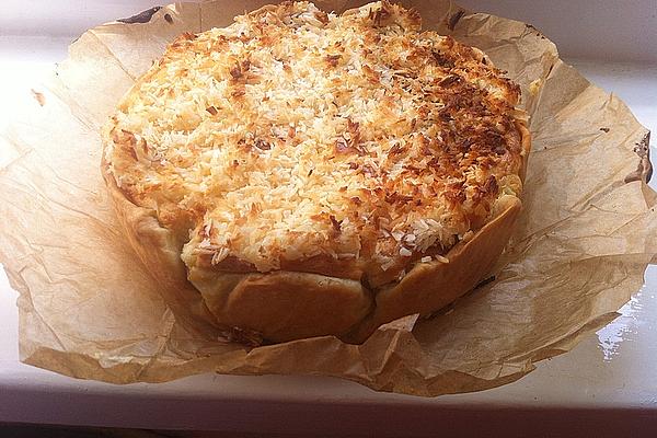 Plum – Coconut – Cheese Tart