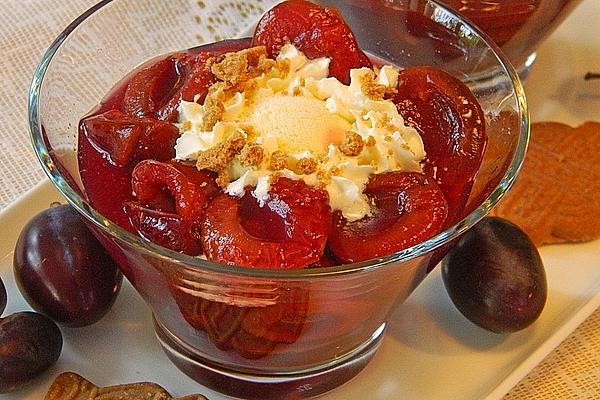 Plums in Red Wine