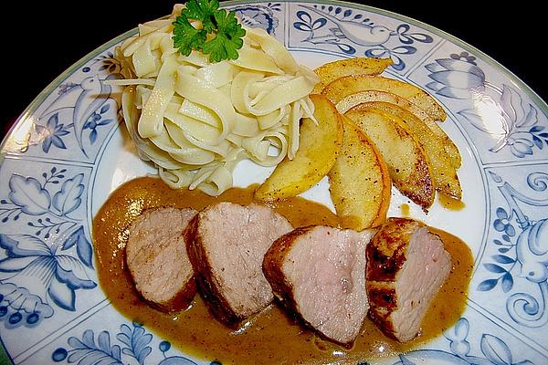 Pork Fillet with Apples in Calvados Sauce
