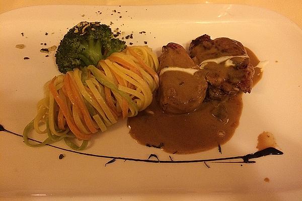 Pork Medallions with Tagliatelle