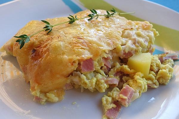 Potato and Leek Casserole with Ham
